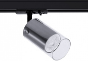 трековый светильник на штанге с зеркальными элементами корпуса однофазный