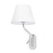 24006-10 ETERNA CHROME WALL LAMP E27 15W WITH RIGHT READER настенный светильник Faro barcelona