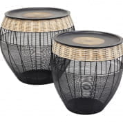 84390 Приставной столик Африканские барабаны (2 шт.) Kare Design