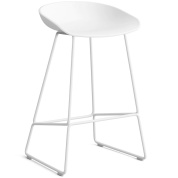 AA074-D159-AA51 Hay About A Stool барный стул на металлическом основании с белым сиденьем