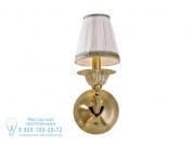 Lucilla Настенный светильник из старинной латуни с хрусталем и абажуром Possoni Illuminazione 550/A1