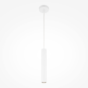 подвесной цилиндрический светильник белого цвета с гладким корпусом