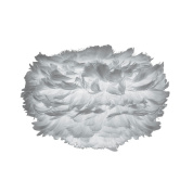 абажур из перьев светло-серого цвета мини