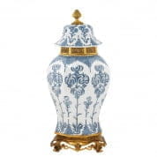 109953 Vase Debussy blue керамика Eichholtz