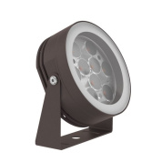 уличный спот на штыре коричневый с корпусом оранжевого оттенка