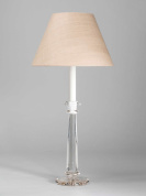 настольная лампа из стекла с абажуром конической формы