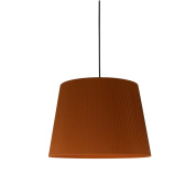 подвесной светильник с абажуром конусной формы терракотового оттенка