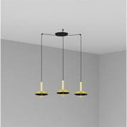 20161-3L WHIZZ SATIN GOLD/BLACK PENDANT LAMP E27 60W 3L подвесной светильник Faro barcelona