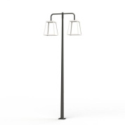 двухрожковый уличный фонарь белого цвета