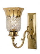 Rectangular Brass With Smoke Cut Glass Single Wall Sconce бра FOS Lighting Recta-PlMoom-WL1