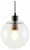 подвесной светильник с круглым стеклянным плафоном на латунной арматуре