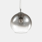 подвесной светильник из хромированного стекла с зеркальным эффектом