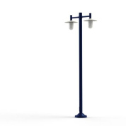 двойной уличный фонарь на синем основании