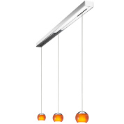 подвесной светильник с тремя янтарными шарами