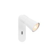 настенный спот белого цвета с выключателем