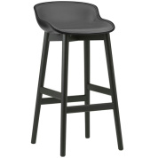 605217 Normann Copenhagen Hyg высокий барный стул с кожаной обивкой черного цвета