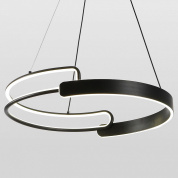 подвесной светильник кольцевой формы с бронзовой отделкой и подвесом на тросах