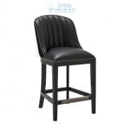 112044 Counter Stool Balmore black velvet black PU Eichholtz