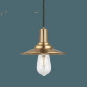 Sleek Flat Pendant - 8 Inch - Brass подвесной светильник Industville SL-FP8-B