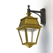 настенное бра с латунным корпусом и стеклянными вставками