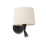 64309-35 SAMBA BLACK READER WALL LAMP RIBBONED LAMPSHADE E2 настенный светильник Faro barcelona