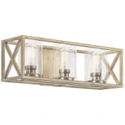 Moorgate 3 Light Vanity Light with Clear Glass Distressed Antique White настенный светильник 55065DAW Kichler