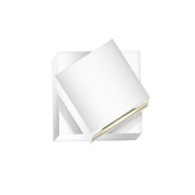 настенный светильник белого цвета кубической формы с двусторонним светорассеиванием