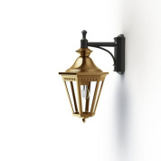 настенное бра золотистого цвета с прозрачным плафоном