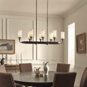 Vetivene 8 Light Linear Chandelier Textured Black люстра 52453BKT Kichler