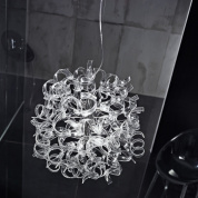 Metal Lux Astro SP XL большая дизайнерская люстра со сферическим плафоном прозрачный; хром 206.170.01