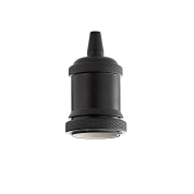 249209 Ideal Lux PORTALAMPADA E27 GHIERA NERO lampholder