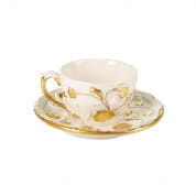 Taormina white & gold tea cup & saucer чашка, Villari