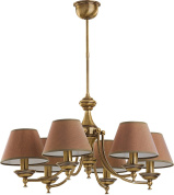 SAN-ZW-6(P/A) Kutek San Marino Lampshade шестирожковая подвесная люстра с текстильными абажурами