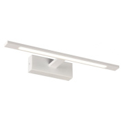 настенный светильник для ванной с прямоугольным рассеивателем, белый корпус