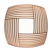 настенный светильник с деревянными ламелями и квадратным корпусом