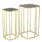 109796 Side Table Concentric gold finish set of 2 SIDE TABLES Eichholtz