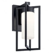 Drega 14" 1 LED Wall Light with Satin Etched Glass Black уличный настенный светильник 59070BKLED Kichler