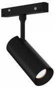 трековый светильник на штанге чёрного цвета с регулируемым направлением света для магнитного трека 48V