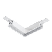 угловой элемент белого цвета для магнитной трековой системы Exility