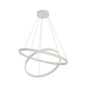 подвесной светильник белого цвета с кольцами на подвесах