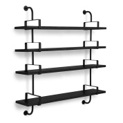 четырехъярусная настенная полка из черного мореного ясеня