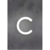 настенный светильник с подсветкой буквы c в строчном регистре