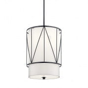 Birkleigh 18.25" 1 Light Pendant with Satin Etched Glass Black подвесной светильник 52073BK Kichler