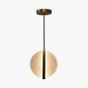 CL810-PEN Bella Figura Mantle подвесной светильник с круглым дисковым плафоном с рельефной поверхностью