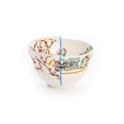SE09756 Seletti Hybrid фарфоровая чаша для фруктов с многоцветным рисунком