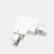 соединитель I-образный левый для трёхфазного шинопровода белого цвета EUTRAC 3phase