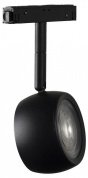 накладной светильник на штанге с шарообразным корпусом чёрного цвета для магнитного трека 48V