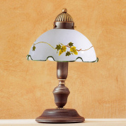 настольная лампа с шарообразным основанием белая