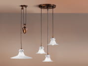 Mami Регулируемый подвесной светодиодный светильник из керамики и стекла Linea Light Group PID507449
