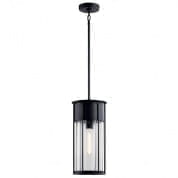 Camillo 18" 1 Light Hanging Pendant with Clear Seeded Glass Textured Black уличный подвесной светильник 59082BKT Kichler